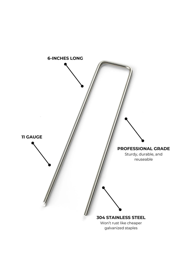 Stainless Steel Landscape Staples - Modern Grower