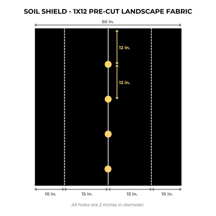 Soil Shield Pre-Cut Landscape Fabric